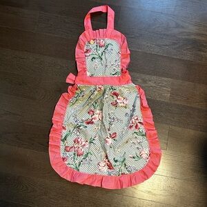 🌸 Vintage Floral Ruffled Homemade Apron 🌸